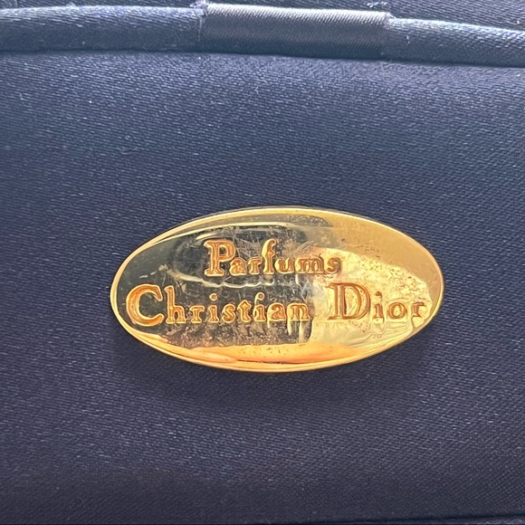 Vintage Christian Dior Perfume Navy Blue Bag - Picture 3 of 10